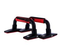 UPKOCH Barres de H Caoutchouc Antidérapant avec Poignées EVA Support Stable pour Musculation Bras et Abdominaux Rouge Noir Entraînement à et Salle de Sport