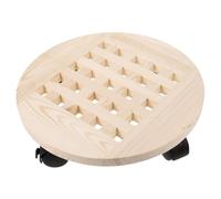 UPKOCH Base De Pot à Fleurs De Roue Universelle des Stands Usine Déménageur De Jardinière Supports pour Plantes avec Roues Support De Pot à Fleurs Plateau De Casserole Bois Beige