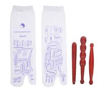 UPKOCH Bâton de Massage en Bois Multifonctionnel pour Acupuncture et Réflexologie Kit 4 Pièces Petit Cylindre Bâton Rond Double Outil Manuel Portable pour Soulagement Musculaire