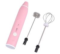 UPKOCH Batteur Électrique sans Fil Rechargeable USB 3 Vitesses Œufs et Mousseur à Lait en Acier Inoxydable Portable pour Usage Domestique Rose