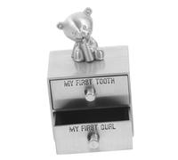 UPKOCH Boîte à Dents De Lait Métallique Vintage Pour Bébé, Boîte Souvenir Première Dent Et Boucle En Métal, De Couleur Étain Ancien, Usage Commémoratif Et Rangement Solide Pour Souvenirs D’enfance