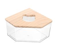 UPKOCH Boîte de Bain Sable Acrylique Transparente pour Hamster avec Couvercle Bac à Sable Décoratif et Fonctionnel pour Petits Rongeurs Facile à Nettoyer et Observer