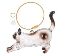 UPKOCH Boîte de Rangement Transparente pour Poils de Chat Porte-clés Souvenir Chaton Mignon Organisateur Capsule Mémoire Poils Animaux Accessoire Commémoratif Pratique et