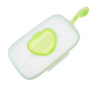 UPKOCH Boîte Hermétique Lingette Garçon Fille Portable Étui Silicone Étanche pour Lingettes Humides Rangement Pratique pour Poussette et Lit Accessoire Puériculture Léger et Vert