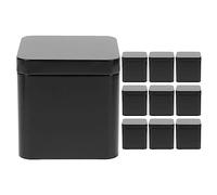 UPKOCH Boîte Métallique Carrée Portable en Fer, Lot de 10 Pièces
