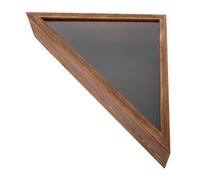 UPKOCH Boîtes à drapeaux Conteneur à drapeau en bois Cas de drapeau triangulaire mural pour décoration intérieure et préservation du drapeau avec housse de protection