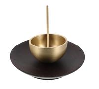 UPKOCH Bol Chantant Bouddhiste en Laiton Mini 1 Pièce avec Maillet et Coussin, Instrument de Musicothérapie Portable pour Contemplation, Yoga et Relaxation Sonore, Bol Sonore de Prière