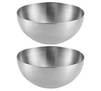 UPKOCH Bols Coréens en Acier Inoxydable 2 Pièces 15Cm Bols À Mélanger en Métal Bol De Service Bol De Préparation De Cuisine pour Salade Soupe De Céréales Collations