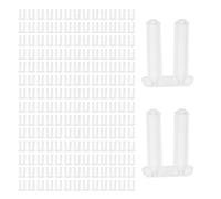 UPKOCH Bouchons Doubles en Plastique pour Lunettes sans Monture 200 Pcs, Embouts 1,7 X 0,8 X 7,0 Mm, Kit de Réparation pour Optique, Accessoires Polyvalents pour Entretien Quotidien