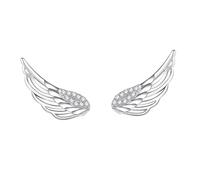 UPKOCH Boucles D'oreilles Ailes D'ange en Argenté 925, Crochet D'oreille Féminin, Bijou Léger et Délicat pour Fille, Accessoire Fantaisie pour Usage Quotidien, Design Plume Taille Petite