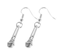 UPKOCH Boucles D'oreilles Fantaisie Microphone pour Femmes et Filles, Métal Léger, Pendantes Créatives, Présents Musique, Style Ktv,