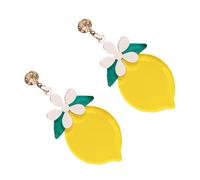 UPKOCH Boucles D'oreilles Pendantes Citron en Acrylique, Gouttes Auriculaires Fruitées Créatives, Bijoux D'été pour Femmes, Accessoires Légers et Colorés Style Aléatoire