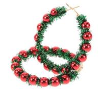 UPKOCH Boucles Oreilles Danse Créoles Pain Épice Vertes et Rouges Sapin Couronne de Noël Bijoux Festifs pour Thanksgiving et Noël