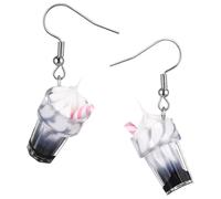 UPKOCH Boucles Oreilles Fantaisie Matériau Résistant De Tasse De Thé Au Lait Perlé Pour Femmes Présent Anniversaire Et Accessoire Photo