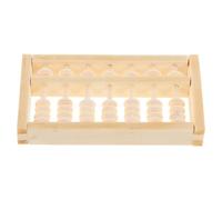 UPKOCH Boulier Miniature en Bois Naturel Petit Format Accessoire Photo pour Premier Anniversaire Outil Pédagogique Montessori pour Calcul Mental et Apprentissage des Mathématiques