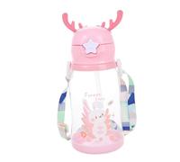 UPKOCH Bouteille Deau Réutilisable En Paille Avec Motif Bois De Cerf Kawaii Pour Enfants Avec Couvercle Anti-fuite Pour Lécole