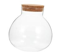 UPKOCH Bouteille Écologique Micro Bocal en Verre Vase à Bourgeon Pot De Terrarium Pot De Faveur De Mariage D'affichage en D'écosystème Transparent Liège