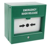 UPKOCH Bouton D’alarme Manuel Vert en Plastique pour Contrôle D’accès | Résistance aux Chocs L’usure, Usage Réseaux Incendie, Évacuation Bâtiment, Escaliers
