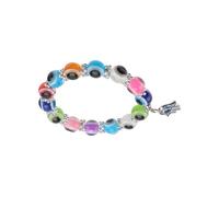 UPKOCH Bracelet Amulette Main de Fatima Vintage, Alliage Délicat, Perles Colorées, Bracelet Élégant Femme, Protection Œil Maléfique, Style Rétro, Présent Fête Anniversaire