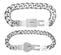 UPKOCH Bracelet Concentrique Unisexe en Acier Inoxydable Jonc Créatif pour Couple Couleur Acier Présent Anniversaire Romantique Bijou Symbolique pour Usage Quotidien