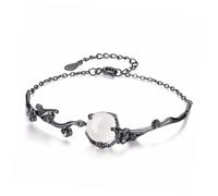 UPKOCH Bracelet Femme Argent Créatif Fleurs Blancs Agate Ajustable Léger Cadeau