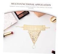 UPKOCH Bracelet Métal Multi-couches avec Anneau Ajustable Chaîne de Main Ethnique pour Femme Style Danseuse du Moyen-Orient Poignet et Doigt Vintage