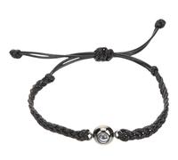 UPKOCH Bracelet Tressé Noir et Or Corde Ajustable « je T'aime » en 100 Langues - Bracelet Linguistique pour Femme, Présent Saint-valentin, Bijoux pour Petite Amie et Épouse