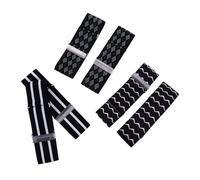 UPKOCH Brassards de Chemise Extensibles Réglables 3 Pièces en Polyester Polyester Élastique pour Hommes Tenue Décontractée Manches Longues Motifs Variés Noir Blanc Gris