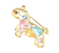 UPKOCH Broche Cheval en Cristal Coloré en Laiton - Mini Bijou Animalier Léger et Résistant - Épingle à Foulard Polyvalente pour Mariage Manteau et Paquet Femme