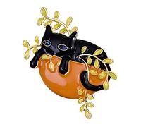UPKOCH Broche Décorative En Alliage De Zinc De Chat Noir, Broche Amusante Pour Vêtements, Accessoire Festival Et Cérémonie, Design Cartoon, Taille Moyenne