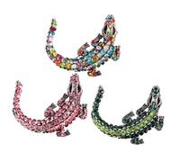 UPKOCH Broche En Cristal Alliage 3 Pièces Forme De Reptile Coloré, Épingle Ornement Féminin Et Masculin, Bijou Décoratif Élégante Pour Vêtement, Usage Quotidien, Taille Compacte