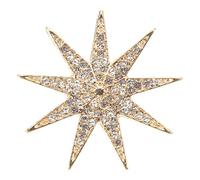 UPKOCH Broche Étoile à Six Branches Alliage Broche Fantaisie pour Vêtements Femme Épingle Vintage Pierre Brillante Accessoire Élégant pour Manteaux Chapeaux et Sacs