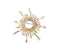 UPKOCH Broche Fleur de Soleil Rétro Alliage Doré Épingle Corsage Décoratif Élégant pour Accessoire de Vêtement Femme