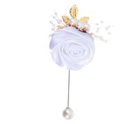 UPKOCH Broche Fleur En Tissu Façonné, Couleur Blanc Cassé, Élégante Broche Créative Pour Femmes, Accessoire Vestimentaire Quotidien Et Professionnel, Décoration De Fleur Raffinée En Taille Moyenne