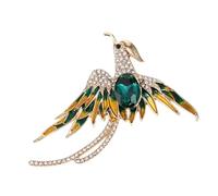 UPKOCH Broche Pour Femme à Épingle Décorative Oiseau Mythique Brillante En Alliage Vert, Accessoire Mode Féminine Pour Vêtement, Présent Élégant Et Polyvalent, Taille Moyenne