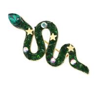 UPKOCH Broche Serpent Vintage Cristal Imitation Étincelant Accessoire Noël Femme Unisexe Épingle Décorative pour Manteau Robe et Sac Cadeau Noël Élégant