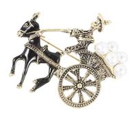 UPKOCH Broche Vintage Décorative pour Vêtements Style Baroque en Alliage de Zinc, Épingle à Revers Femme pour Fête et Cérémonie, Ornement Vestimentaire Élégant Motif Couronne et Perles,