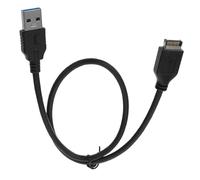 UPKOCH Câble de Conversion USB Type E vers USB 3.0 A, Extension pour Carte Mère de Bureau, Transfert Rapide 5 Gigabits par Seconde, Connexion Stable Noir