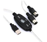 UPKOCH Câble Midi vers USB pour Clavier et Synthétiseur, Convertisseur Audio Haute Fidélité Puce Performante, Câble de Connexion Solide Multi-couches, Compatible Windows et Instruments