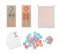UPKOCH Cadre de Calcul Bois pour Apprentissage des Mathématiques Jouets de Comptage pour Addition et Soustraction pour École Maison et Interaction Parent Garçon Fille