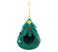 UPKOCH Cage à Oiseaux Perroquet de Noël Furet de Couchage de Hamster Lits de Grotte de Noël Nid d'oiseau Lit Perroquet pour Cage Petite Maison d'animaux Maison d'oiseau du pin Green