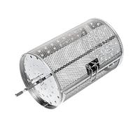 UPKOCH Cage de Rôtissage Acier Inoxydable Panier Grillage Rotatif Antirouille pour Cuisine Four et Barbecue Accessoire Multifonction pour Fruits Noix et Légumes Grillés