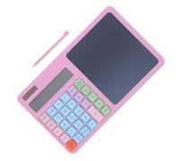 UPKOCH Calculatrice Solaire avec Tablette D'écriture Effaçable Rose Touches Silencieuses en ABS 12 Chiffres Grand Écran, pour Espaces Partagés et Bureau à Domicile