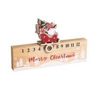 UPKOCH Calendrier de L'avent en Bois, Décoration Noël, Décompte Festif | Design Classique, Ambiance de Fête, pour Chambre et Saison des Fêtes, Ornement Décoratif