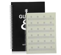 UPKOCH Carnet de Partitions A4 pour Guitaristes Débutants Cahier de Musique Lignes de Six Cordes Papier Résistant à L’Humidité Portable pour Cours et Pratique Fournitures Musicales