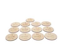 UPKOCH Cartes de Croissance Mensuelles en Bois Panneau D'annonce de Naissance Accessoires de Séance Photo pour Nouveau-né