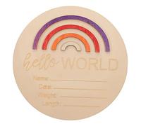 UPKOCH Cartes Mois Bébé Bois Naturel 15x15 Cm Panneau D'étape Mensuelle Pour -né Décoration Chambre Bébé Panneau Signalétique Nom Accessoire Photo Hôpital