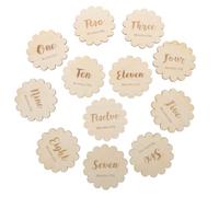 UPKOCH Cartes Rondes Bois pour Annoncer les Mois de Grossesse Accessoires de Photographie et Marqueurs de Parcours de Grossesse