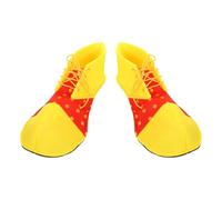 UPKOCH Chaussures de Clown pour Halloween Grandes Chaussures de Déguisement Jaune et Rouge à Pois Accessoires Cosplay pour Fête et Spectacle Taille Adulte