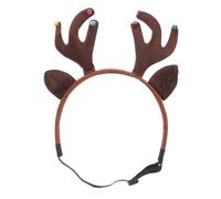 UPKOCH Christmas Dog Headband with Adjustable Reindeer Antlers and Bell Lightweight Festive Pet Accessory for Cats and Small Animals for Holiday Parties